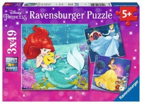 Ravensburger Disney princezny: Dobrodružství 3 x 49 dílků