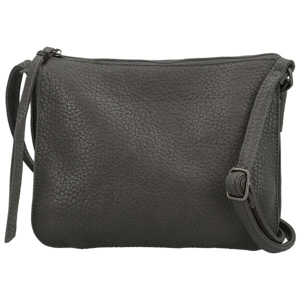 Trendy dámská koženková crossbody kabelka Maewa, šedá