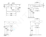 VILLEROY & BOCH - O.novo Umyvadlo 650x460 mm, s přepadem, otvor pro baterii, AntiBac, CeramicPlus, alpská bílá 4A4165T2