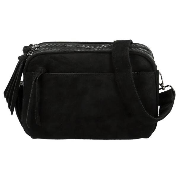 Stylová dámská koženková crossbody kabelka Ariona, černá