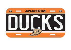 Wincraft Cedule Anaheim Ducks License Plate Banner