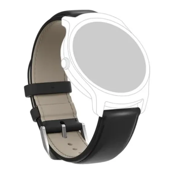 TicWatch Leather Watch Strap BK / náhradní řemínek / kožený / černá (TWLBK)