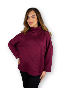 HOSH Dámský rolákový top Matrix Velikost: UNI, Barva: Vínová