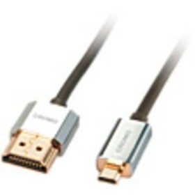 LINDY HDMI kabel Zástrčka HDMI-A, Zástrčka HDMI Micro-D 0.50 m šedá 41680 4K UHD, vodič z OFC, kulatý, dvoužilový stíněný, extrémně tenký , pozlacené kontakty,