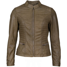 Dámská Kožená Bunda Cementia Brixton Šedá Velikost: 2XL