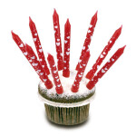 Amscan svíčky narozeninové červené se srdíčky - 10 ks Amscan svíčky narozeninové červené se srdíčky - 10 ks