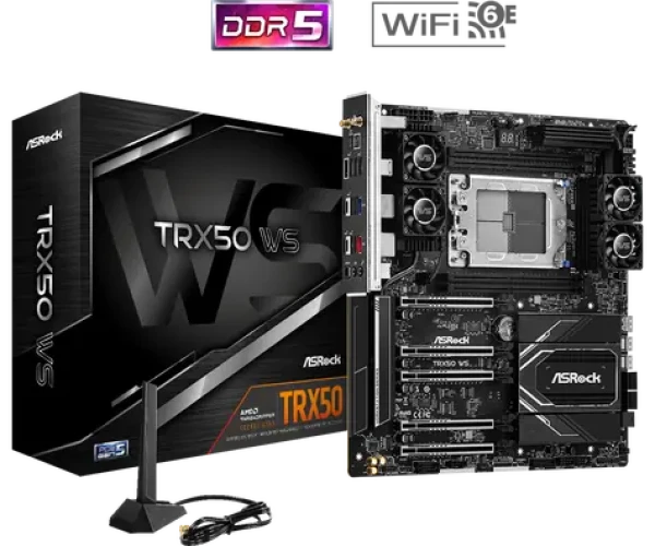 ASRock TRX50 WS / TR5 / 4x DDR5 / 5x PCIex16 / 10GLAN / Wi-Fi / BT / eATX (90-MXBN40-A0UAYZ)