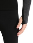 Pánské triko dlouhý rukáv ICEBREAKER Mens ZoneKnit™ 200 LS Crewe, Jet HTHR/Black/Metro HTHR/Cb velikost: S