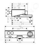 HANSGROHE - ShowerTablet Select Termostatická vanová baterie 300, bílá/chrom 13151400