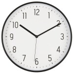 Ib Laursen Nástěnné hodiny Black Ø 30 cm, černá barva, plast