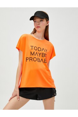 Koton Oversized Sports T-Shirt with Slogan Print