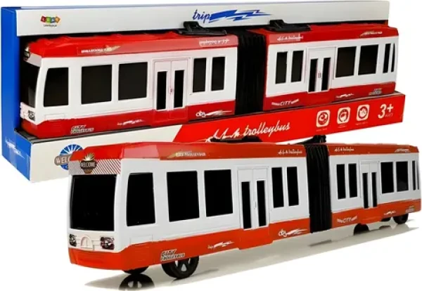 LEAN SPORT Kloubový autobus červený