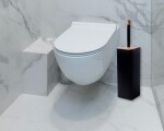 Erga Fonti, WC kartáč volně stojící, černá/bambus, ERG-YKA-P.FONTI-BLK