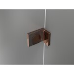 MEXEN/S - Lunar L sprchový kout dveře křídlové levá 90 x 80, transparent, růžové zlato 834L-090-080-60-00-L