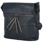 Stylová dámská koženková crossbody kabelka Herta, tmavě modrá