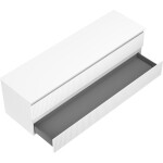 MEXEN/S - Rivel koupelnová skříňka pod umyvadlo 160 cm s deskou, 2 zásuvky, reliéf , bílá mat 91A20-16047-2-BFFC01