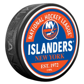 Mustang Puk New York Islanders NHL Block Textured Puck