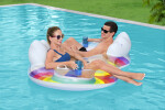 Bestway Dvojitý nafukovací kruh Bestway 186 x 116 cm duhový