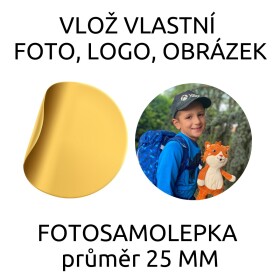 25mm FOTOSAMOLEPKA (30ks) jmenovky s vlastní fotografií