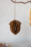 Storefactory Podzimní dekorace Ekholmen Dark Brown 8 cm, hnědá barva, papír