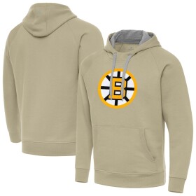Pánská mikina Boston Bruins Antigua Victory Pullover Hoodie - Khaki Velikost: M