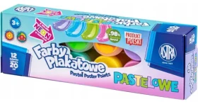 ASTRA Temperové barvy 12x20ml pastelové (neonové) / od 3 let (5901137190914)