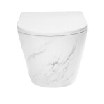 REA - Závěsná WC mísa včetně sedátka Carlos Nature Marble REA-C6606