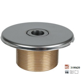 Hugo Lahme vtoková tryska Ø 18 mm, červený bronz, vnější závit 1 1/2“, délka 40 mm, pro keramické a prefabrikované bazény