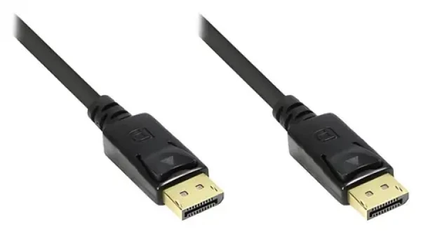 Good Connections DP1.2 černá / DisplayPort kabel / 1 m / 2560 x 1600 / 10,8 Gbit/s / pozlacené konektory (4810-010G)
