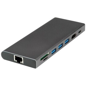 Value USB-C® dokovací stanice 12991138 Vhodné pro značky (dokovací stanice pro notebook): univerzální integrovaná čtečka karet, napájení USB-C®