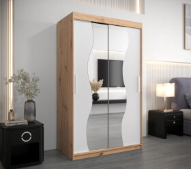 Šatní skříň Abi Mr Dveře: Dub artisan, Rozměr: 120 cm, Korpus: Bílá