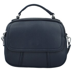 Trendy dámská koženková crossbody kabelka Badamia, tmavě modrá