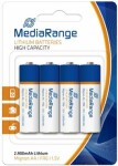 MediaRange Premium lithium baterie Mignon AA FR6 / 1.5V / 4ks (MRBAT154)