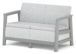 KETER SCANDI LINEA 2 SEATER SOFA - Ash grey/Storm grey