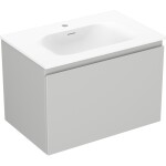 MEXEN/S - Orio koupelnová skříňka 70 cm s umyvadlem Vela, 1 šuplík, šedá mat/bílá mat 91A10-07047-1-BF62-W23M01