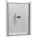 CERANO - Sprchové pivotové dveře Santini L/P - 6 mm - černá matná, transparentní sklo - 140x195 CER-428779