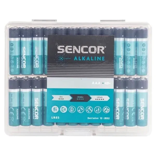 SENCOR SBA LR03 48 BOX Alkalická baterie AAA (48ks) (8590669387168)