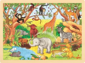 GOKI Dřevěné puzzle Afrika