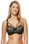 Dámská podprsenka Gwen-B4 Černá s béžovou - Gorteks černá-béžová 90C