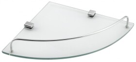 AQUALINE - RUMBA skleněná rohová police 250x42x250, čiré sklo RB115