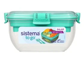 Sistema TO GO Krabička s miskou na salát s oddělenými komorami s příborem 1.1 l mátová (9414202213563)