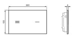 IDEAL STANDARD - Symfo Elektronické ovládací tlačítko splachování NT1, černá R0129RX