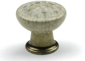 Tulip Nábytková knopka porcelánová Country starozlatá (157679)