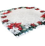 DumDekorace Luxusní vánoční gobelínový ubrus s lurexem - vánoční girlanda Šířka: 45 cm | Délka: 140 cm