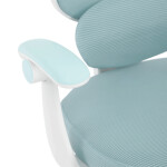 Dětská židle, výškově nastavitelná, modrá síťovina, KA-W8008 BLUE