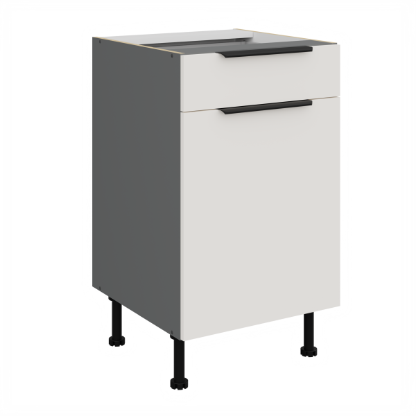 Spodní skříňka Aria ANT 50 D 1F 1S BB - Premium Box Barva korpusu: Antracit, Barva dvířek: WH - Crystal white AFM