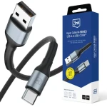 3mk Hyper kabel N-SERIES USB-A na USB-C 1m 9V/2A 18W černá (5903108680257)