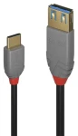 Lindy Anthra Line černá / Adaptér / USB-C - USB-A / 0,15 m / USB 3.2 Gen 2 / 10 Gbit/s (36895)