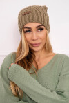 Čepice s fleecem Paulina K227 khaki - Oliwier UNI