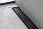 HANSGROHE - RainDrain Match Sprchový žlab s nerezovým roštem 700, s výškově stavitelným rámem, matná černá 56037670